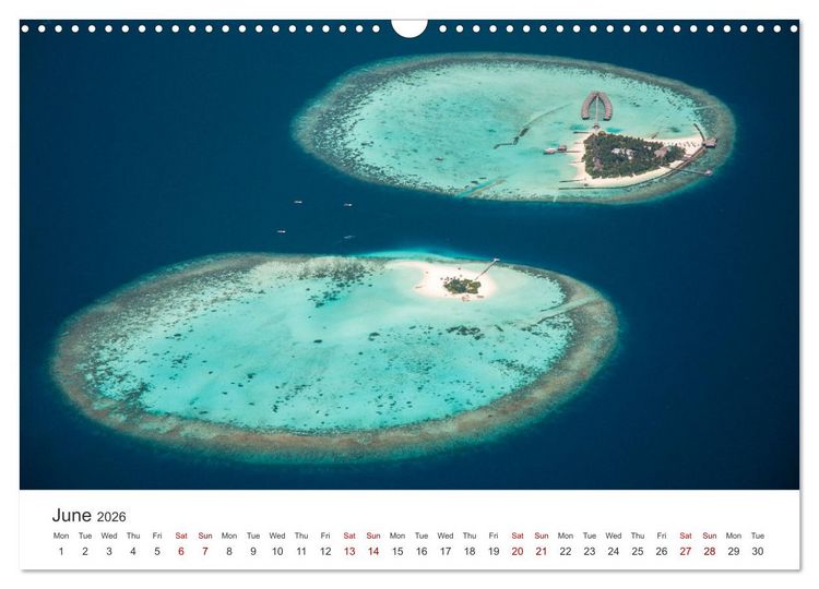 Produktbild: Maldives from above (Wall Calendar 2026 DIN A3 landscape), CALVENDO 12 Month Wall Calendar