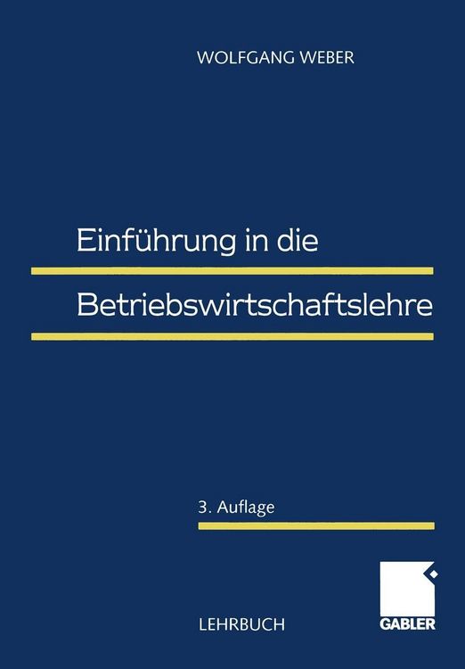 Produktbild: Einf&uuml;hrung in die Betriebswirtschaftslehre