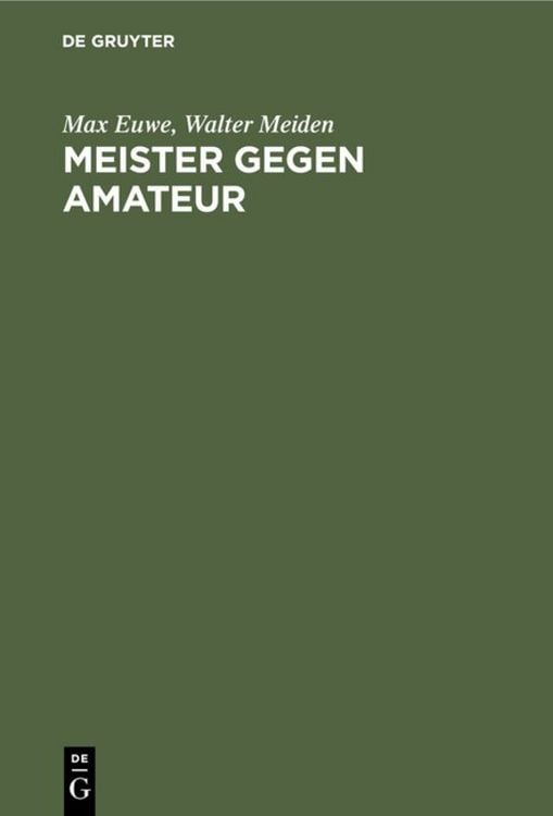 Produktbild: Meister gegen Amateur