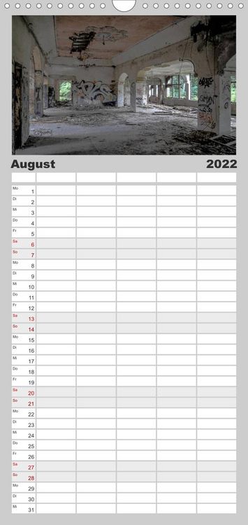Produktbild: Familienplaner Lost Places in Deutschland (Wandkalender 2022 , 21 cm x 45 cm, hoch)