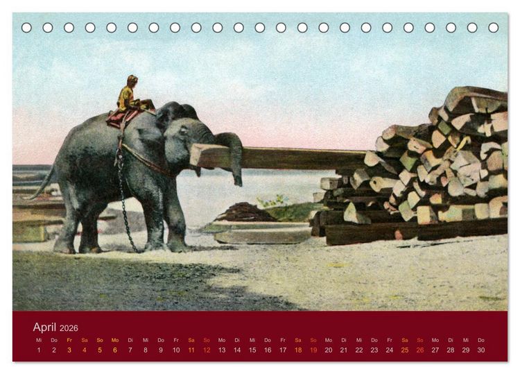 Produktbild: Altes Indien um 1900 (Tischkalender 2026 DIN A5 quer), CALVENDO Monatskalender