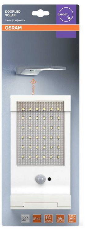 Produktbild: OSRAM HOMELIGHTING DoorLED Solar Sensor 4000K White 4099854531491 LED-Au&szlig;enwandleuchte
