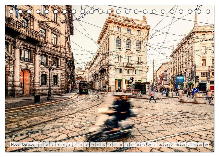 Produktbild: Italienisches Stadtgefl&uuml;ster, Rom - Mailand - Florenz (Tischkalender 2026 DIN A5 quer), CALVENDO Monatskalender