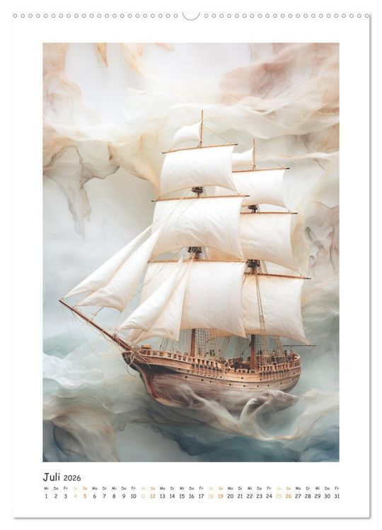 Produktbild: Maritime Kunst (Wandkalender 2026 DIN A2 hoch), CALVENDO Monatskalender