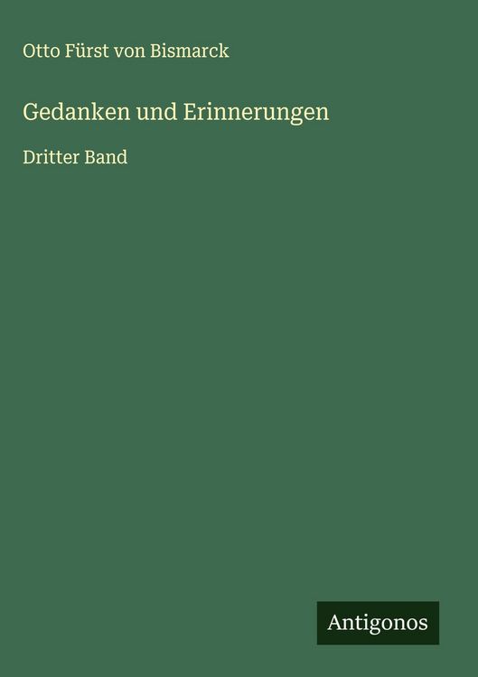 Produktbild: Gedanken und Erinnerungen