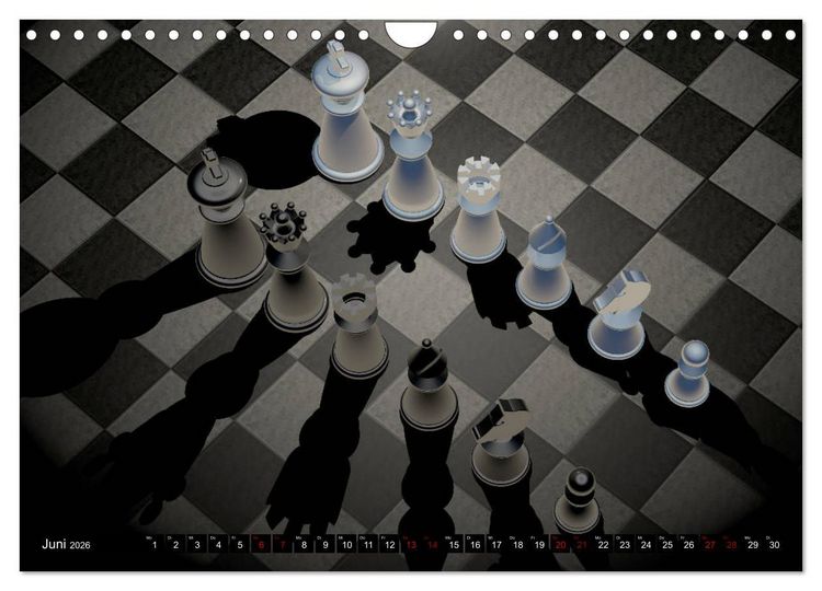 Produktbild: SCHACH - Spiel der K&ouml;nige (Wandkalender 2026 DIN A4 quer), CALVENDO Monatskalender