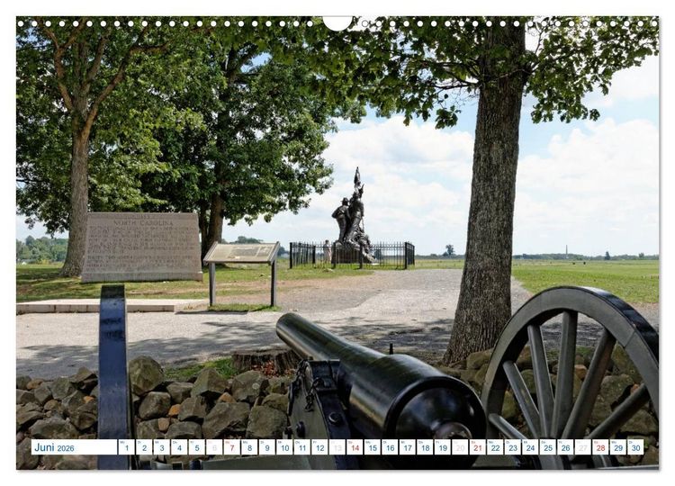 Produktbild: Gettysburg Military Park (Wandkalender 2026 DIN A3 quer), CALVENDO Monatskalender