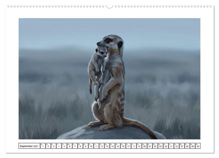 Produktbild: Erdm&auml;nnchen - Ein Tag vor dem Bau (hochwertiger Premium Wandkalender 2027 DIN A2 quer), Kunstdruck in Hochglanz