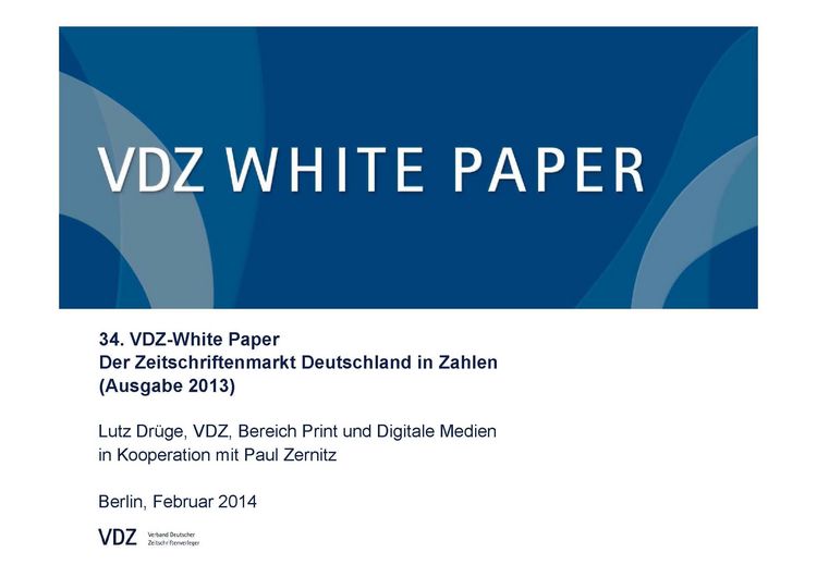 Produktbild: Der Zeitschriftenmarkt Deutschland in Zahlen (Ausgabe 2013)