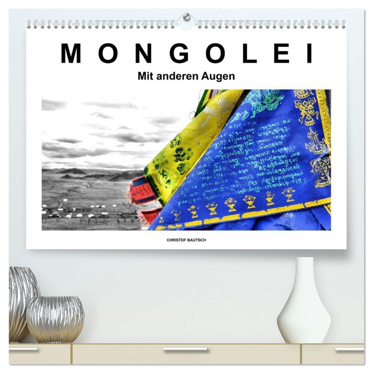 Produktbild: Mongolei &ndash; Mit anderen Augen (hochwertiger Premium Wandkalender 2026 DIN A2 quer), Kunstdruck in Hochglanz