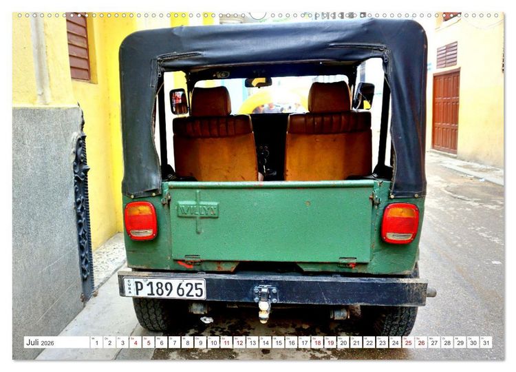 Produktbild: Willys Jeep - Eine amerikanische Legende auf Kuba (Wandkalender 2026 DIN A2 quer), CALVENDO Monatskalender