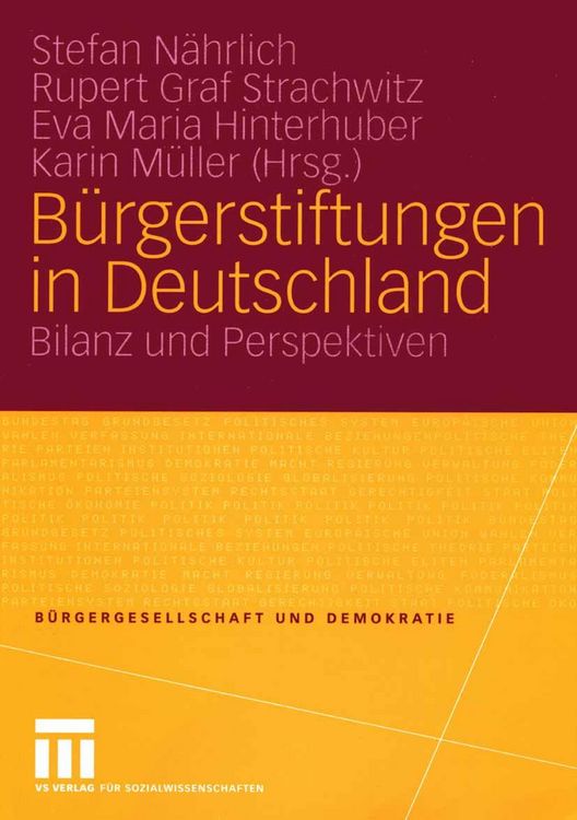 Produktbild: B&uuml;rgerstiftungen in Deutschland