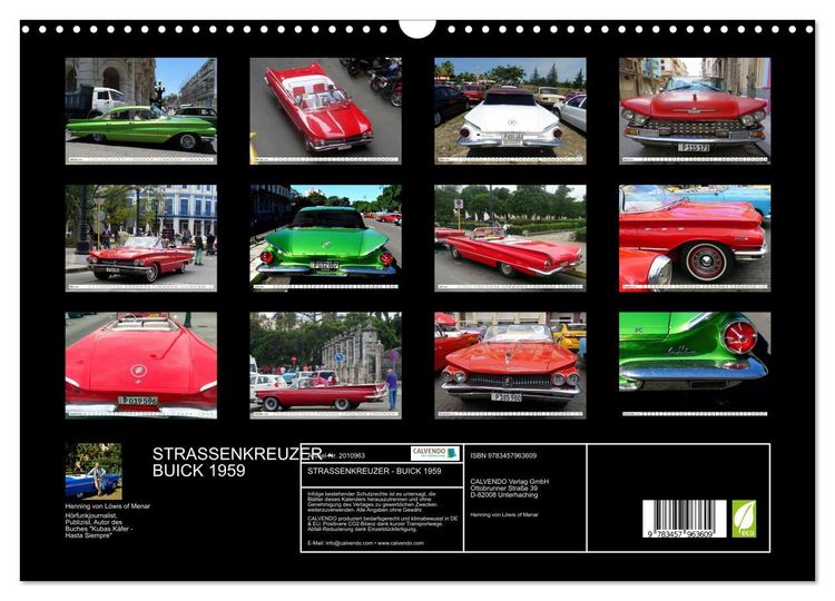 Produktbild: STRASSENKREUZER - BUICK 1959 (Wandkalender 2026 DIN A3 quer), CALVENDO Monatskalender