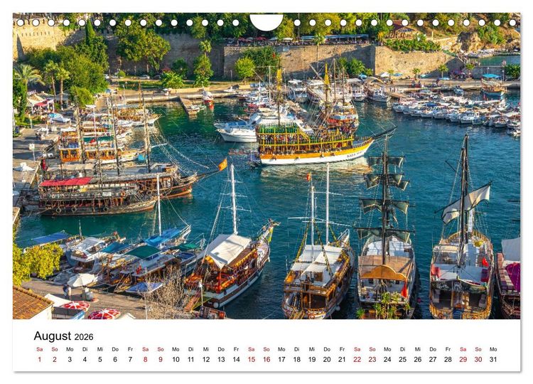 Produktbild: T&uuml;rkei, Antalya: Urlaubsparadies am Mittelmeer (Wandkalender 2026 DIN A4 quer), CALVENDO Monatskalender