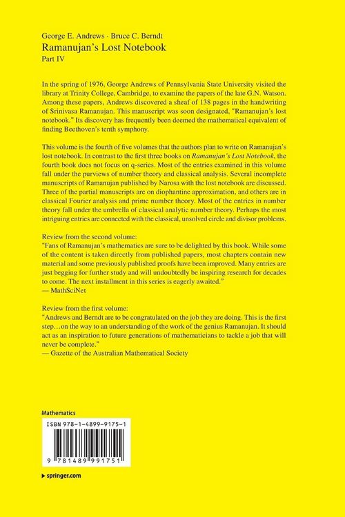 Produktbild: Ramanujan's Lost Notebook