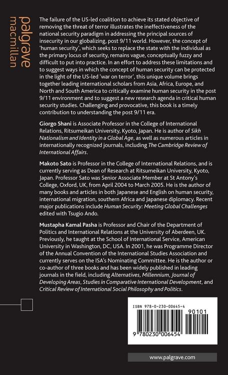 Produktbild: Protecting Human Security in a Post 9/11 World