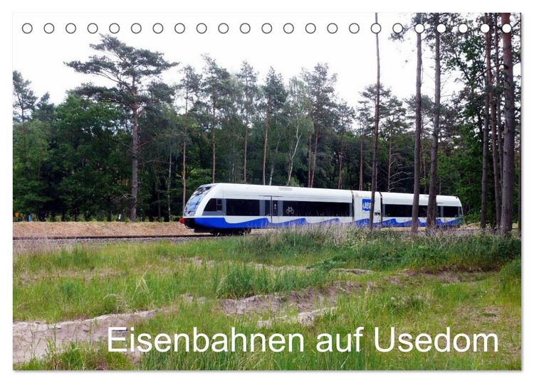 Produktbild: Eisenbahnen auf Usedom (Tischkalender 2026 DIN A5 quer), CALVENDO Monatskalender