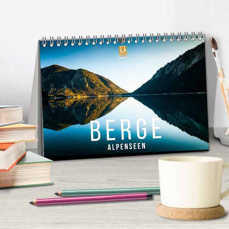 Produktbild: Berge. Alpenseen (Tischkalender 2026 DIN A5 quer), CALVENDO Monatskalender