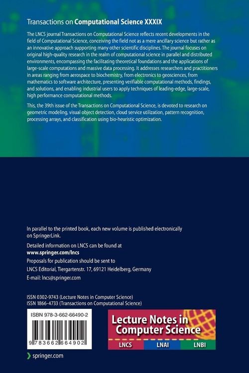 Produktbild: Transactions on Computational Science XXXIX