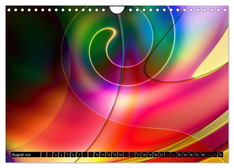 Produktbild: Lineare Strahlkraft - Wellen, Digitale Kunst (Wandkalender 2026 DIN A4 quer), CALVENDO Monatskalender