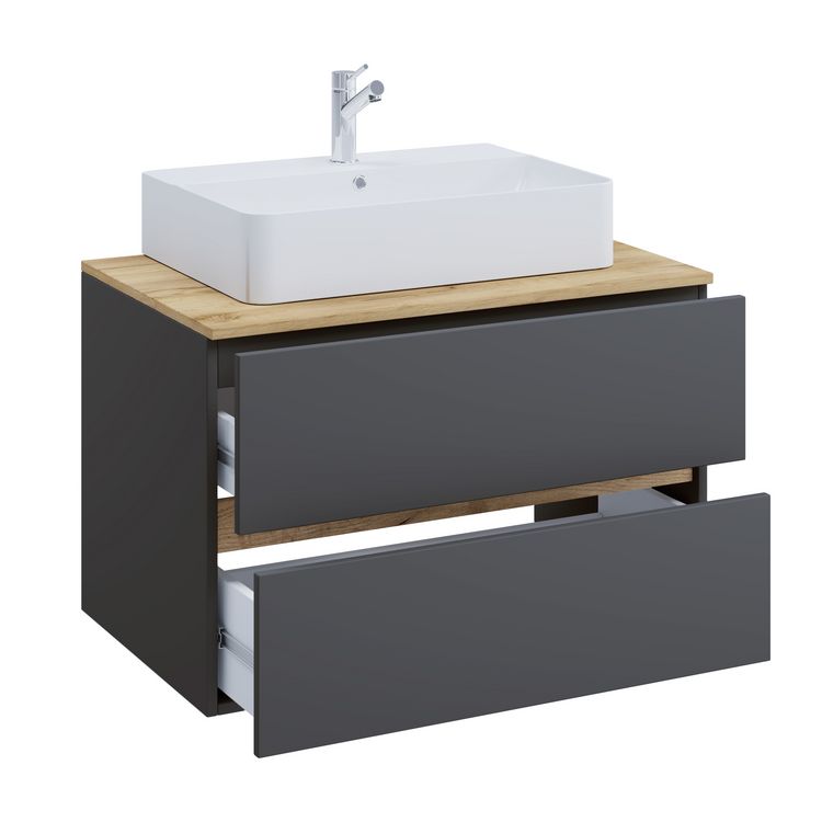 Produktbild: 2 tlg. Badm&ouml;bel-Set mit Waschbecken Cosila-A 80 cm