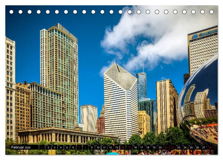 Produktbild: Chicago Impressionen (Tischkalender 2026 DIN A5 quer), CALVENDO Monatskalender