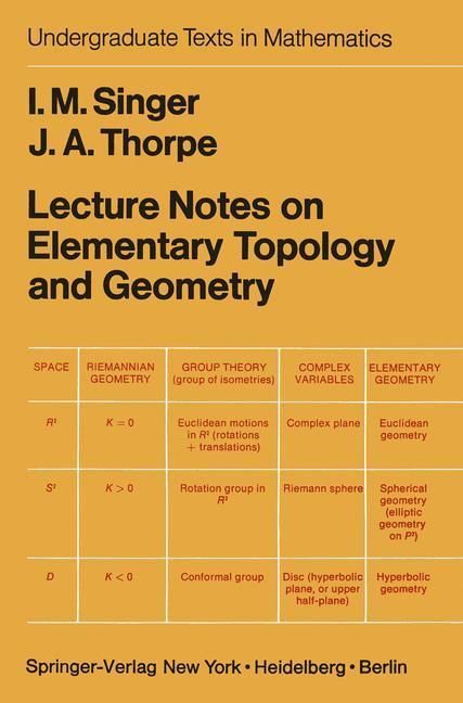 Produktbild: Lecture Notes on Elementary Topology and Geometry