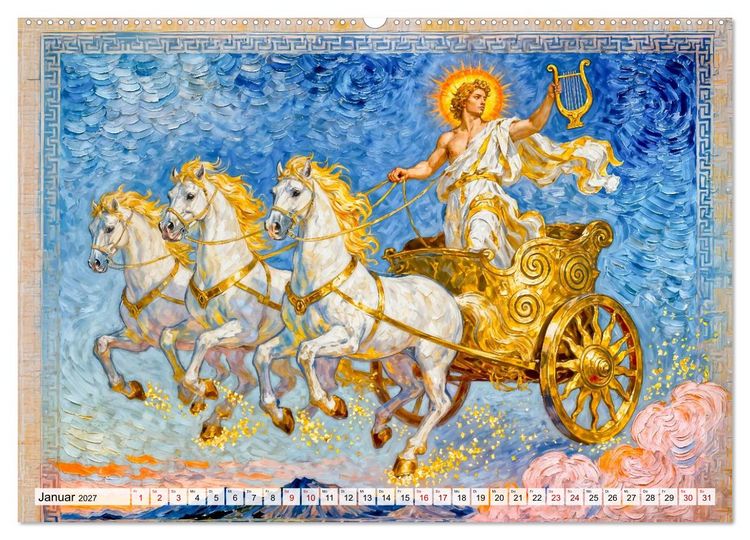 Produktbild: Die G&ouml;tter des Olymps - Die G&ouml;tter der Antike in epischen Bildern (hochwertiger Premium Wandkalender 2027 DIN A2 quer), Kunstdruck in Hochglanz
