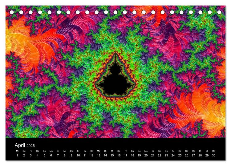 Produktbild: Fraktale - Farben - Formen 2026 (Tischkalender 2026 DIN A5 quer), CALVENDO Monatskalender