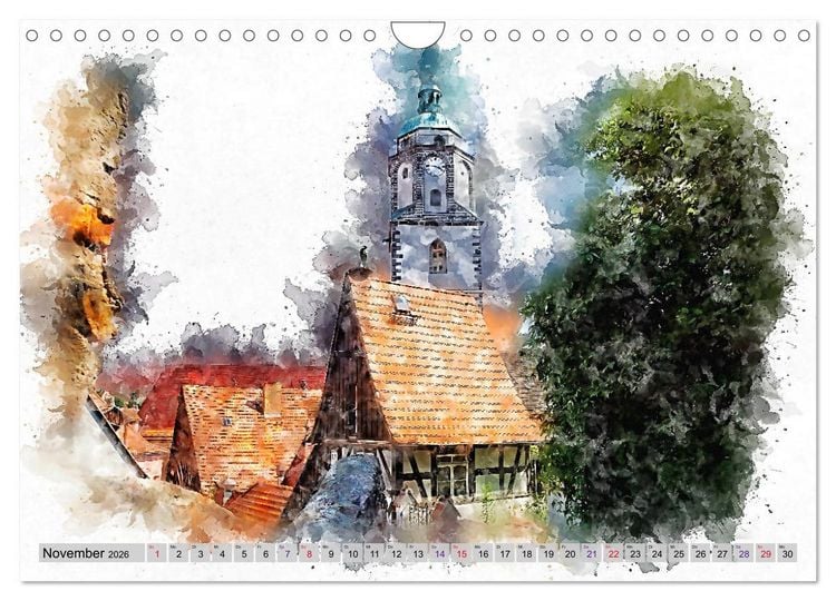 Produktbild: Malerisches Mei&szlig;en (Wandkalender 2026 DIN A4 quer), CALVENDO Monatskalender