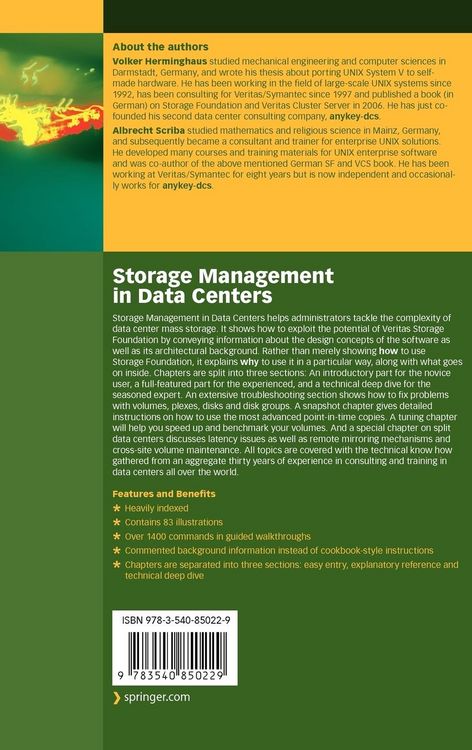 Produktbild: Storage Management in Data Centers