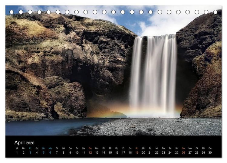 Produktbild: Island - wundervolle Weite (Tischkalender 2026 DIN A5 quer), CALVENDO Monatskalender