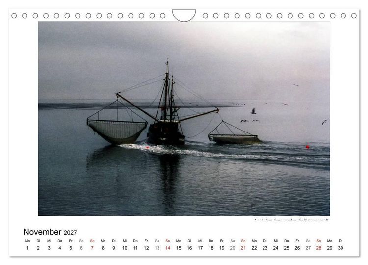 Produktbild: Krabbenkutter in Ostfriesland (Wandkalender 2027 DIN A4 quer), CALVENDO Monatskalender