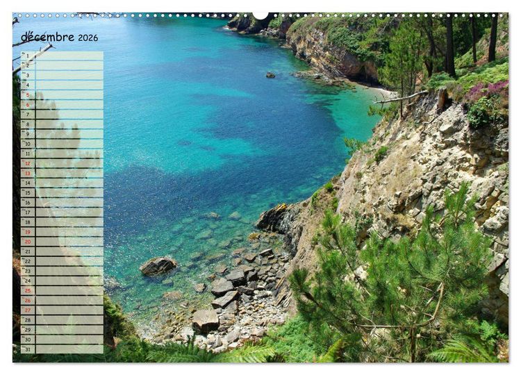 Produktbild: FINISTERE La pointe du bout du monde (Calendrier mural 2026 DIN A2 vertical) calendrier de bureau