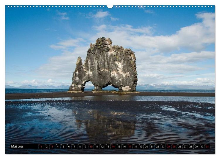 Produktbild: Island (Wandkalender 2026 DIN A2 quer), CALVENDO Monatskalender