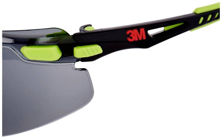 Produktbild: 3M Solus S1202SGAF Schutzbrille mit Antibeschlag-Schutz Gr&uuml;n, Schwarz EN 166 DIN 166