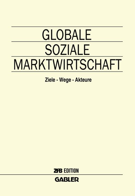 Produktbild: Globale Soziale Marktwirtschaft