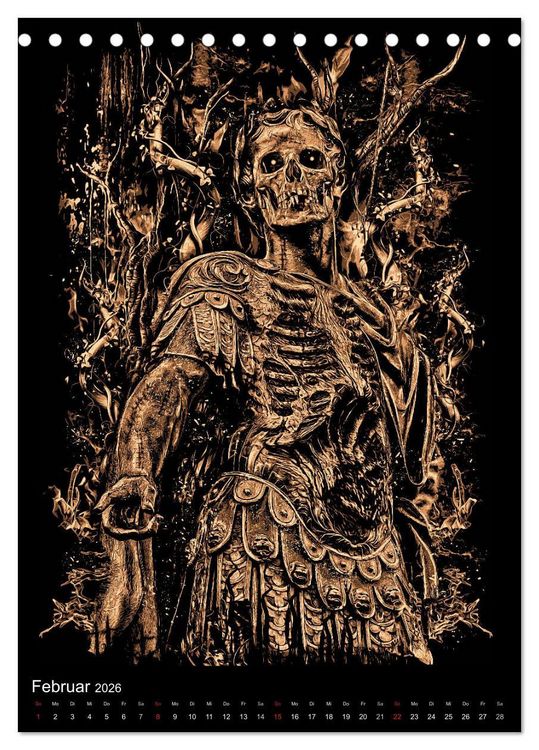 Produktbild: BLOODBOY/FEAR ILLUSTRATION (Tischkalender 2026 DIN A5 hoch), CALVENDO Monatskalender