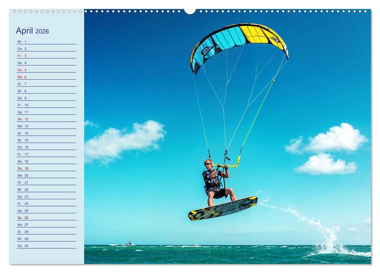 Produktbild: KI Aqua-Emotionen - Ein Jahr voller Wassersport (hochwertiger Premium Wandkalender 2026 DIN A2 quer), Kunstdruck in Hochglanz