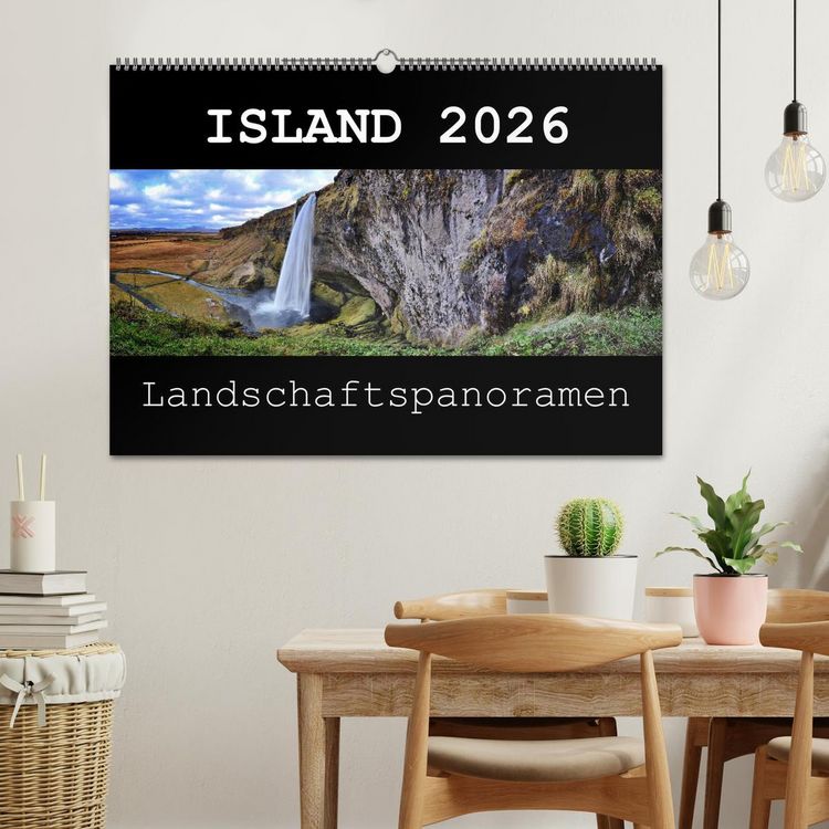 Produktbild: Island 2026 Landschaftspanoramen (Wandkalender 2026 DIN A2 quer), CALVENDO Monatskalender