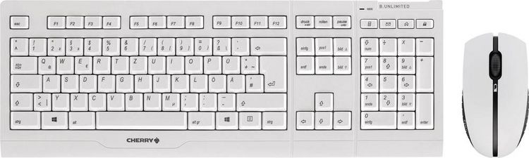 Produktbild: CHERRY B. Unlimited 3.0 Funk Tastatur, Maus-Set Deutsch, QWERTZ Wei&szlig;