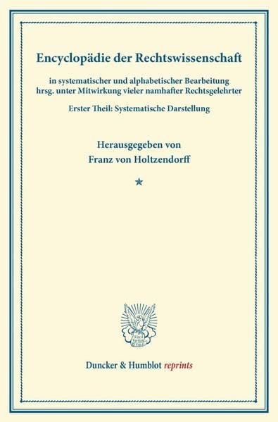 Produktbild: Encyclop&auml;die der Rechtswissenschaft