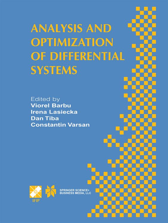 Produktbild: Analysis and Optimization of Differential Systems