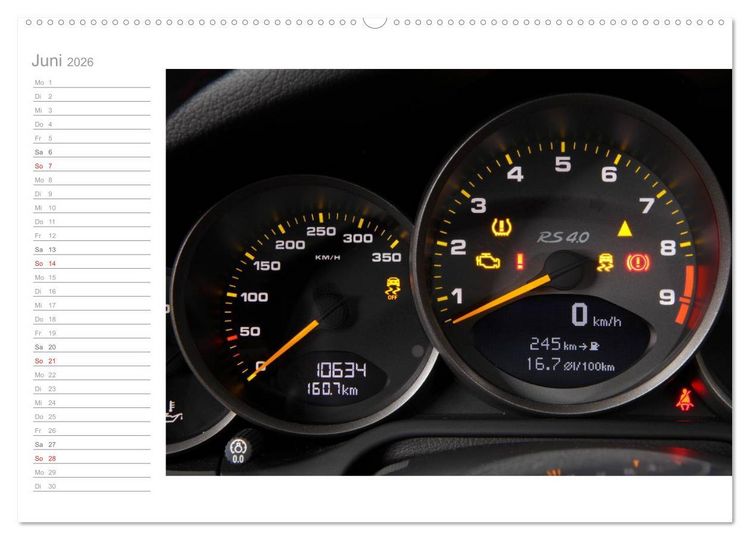Produktbild: Porsche GT3RS 4,0 (Wandkalender 2026 DIN A2 quer), CALVENDO Monatskalender