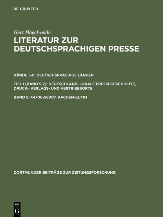 Produktbild: 44706&ndash;58007. Aachen&ndash;Eutin