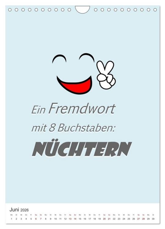 Produktbild: TRINKSPR&Uuml;CHE rund um Bier, Wein und Co. &hellip; (Wandkalender 2026 DIN A4 hoch), CALVENDO Monatskalender