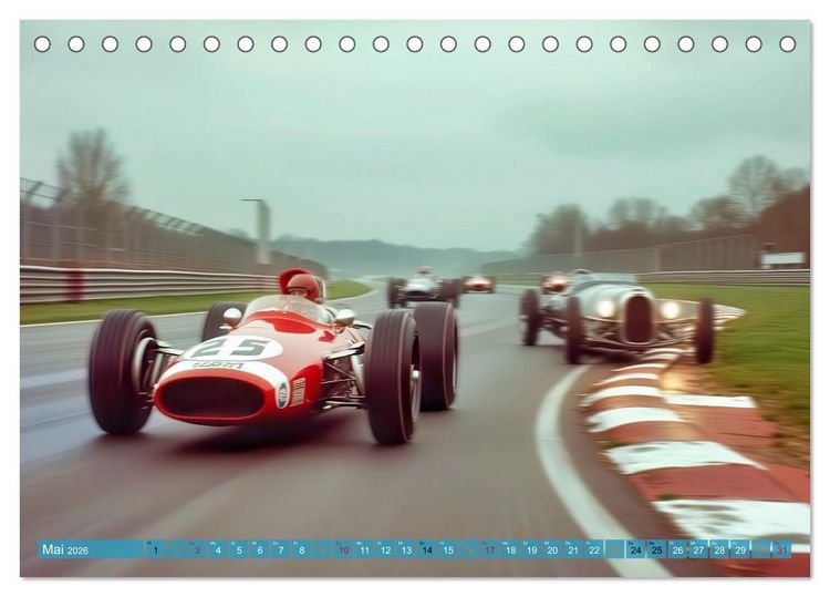 Produktbild: Formel 1 in den sechziger Jahren (Tischkalender 2026 DIN A5 quer), CALVENDO Monatskalender