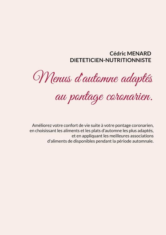 Produktbild: Menus d'automne adapt&eacute;s au pontage coronarien.