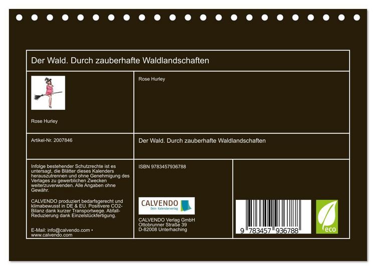 Produktbild: Der Wald. Durch zauberhafte Waldlandschaften (Tischkalender 2026 DIN A5 quer), CALVENDO Monatskalender
