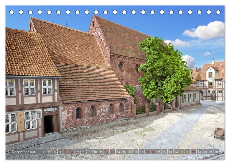 Produktbild: Salzwedel zur Kaiserzeit in Farbe - Fotos restauriert und koloriert (Tischkalender 2026 DIN A5 quer), CALVENDO Monatskalender